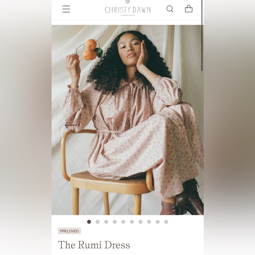 CHRISTY DAWN RUMI DRESS
Pink floral.  Size S - EUC